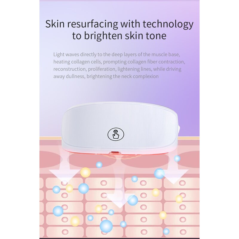 LED Neck Beauty Device - New Photon Skin Rejuvenation Color Light Wrinkle Tool
