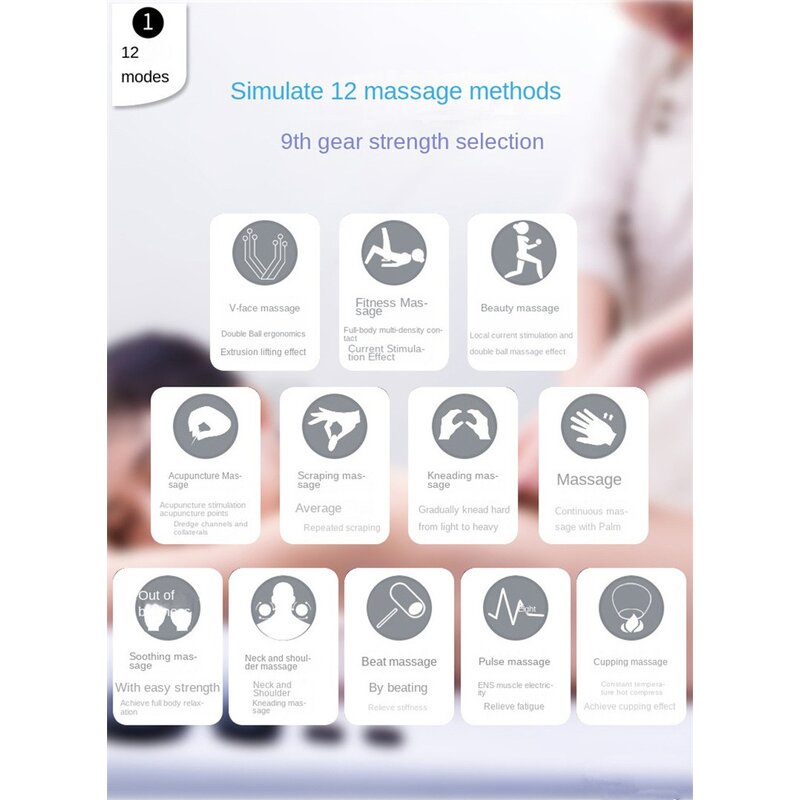 4D Electric Face Roller - EMS Vibration Microcurrent Home Salon Beauty Device