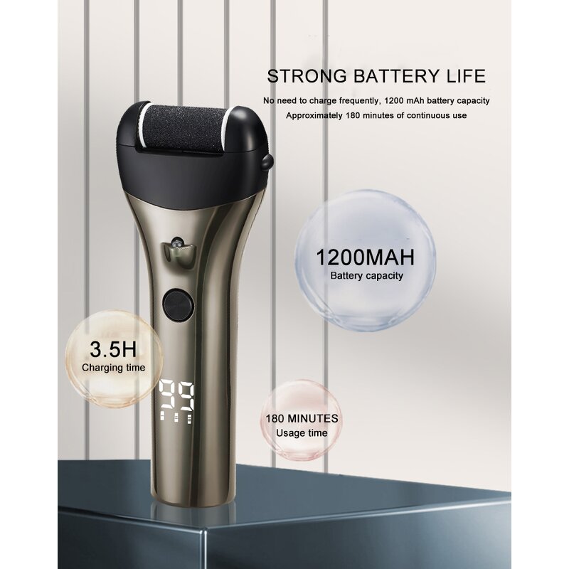 Electronic Callus Remover - USB Waterproof LED Screen Foot Peeler Cracked Heels