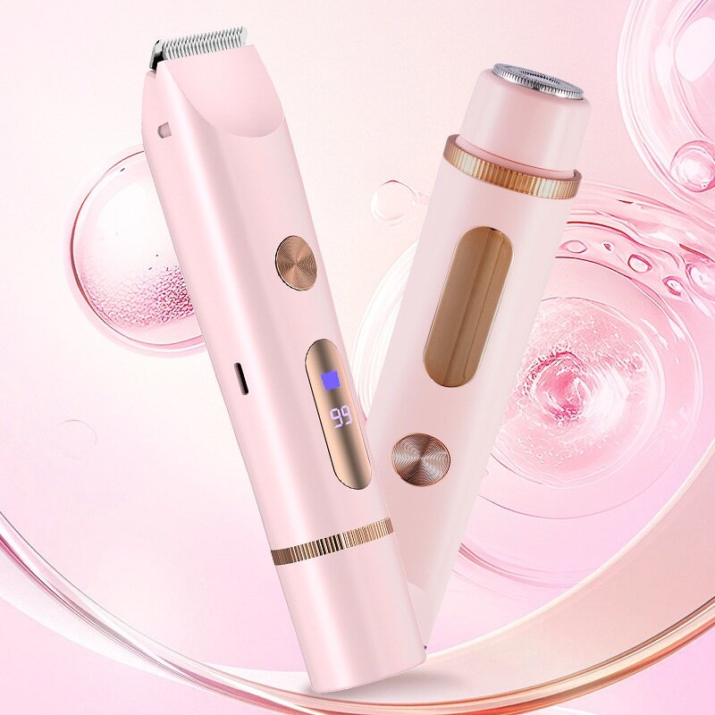Digital Display Hair Trimmer - Dual Head IPX7 Waterproof Painless Women Shaver