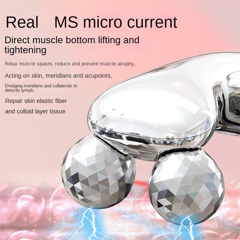 EMS Facial Roller Massager - 4D Anti-Wrinkle Skin Tightening Eye Care Tool