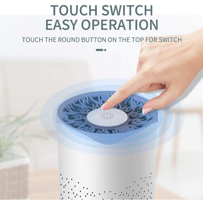 Portable Air Cleaner - Hepa Filter Negative Ion Generator Car Air Purifier