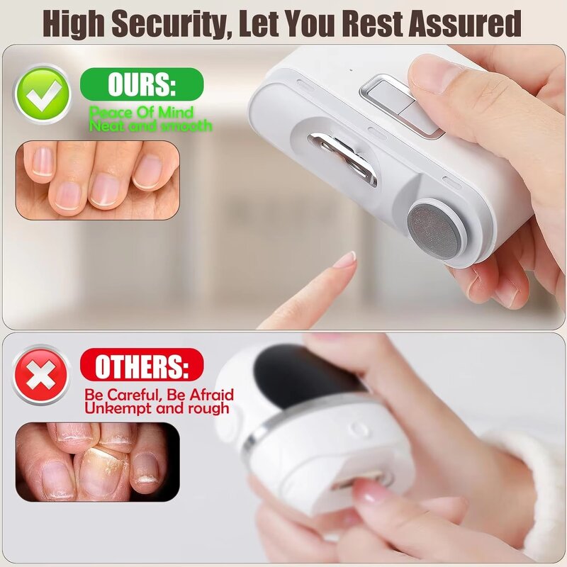 2-In-1 Electric Nail Clippers - Multifunctional Grinder Premium Nail Trimming