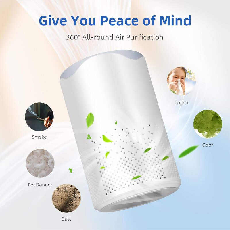 Household Air Purifier - HEPA Filter Low Noise Negative Ion Ozone Purifier