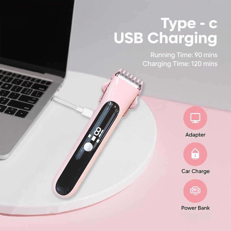 USB Electric Hair Remover - Long-Lasting Double Blade Lip Armpit Leg Shaver
