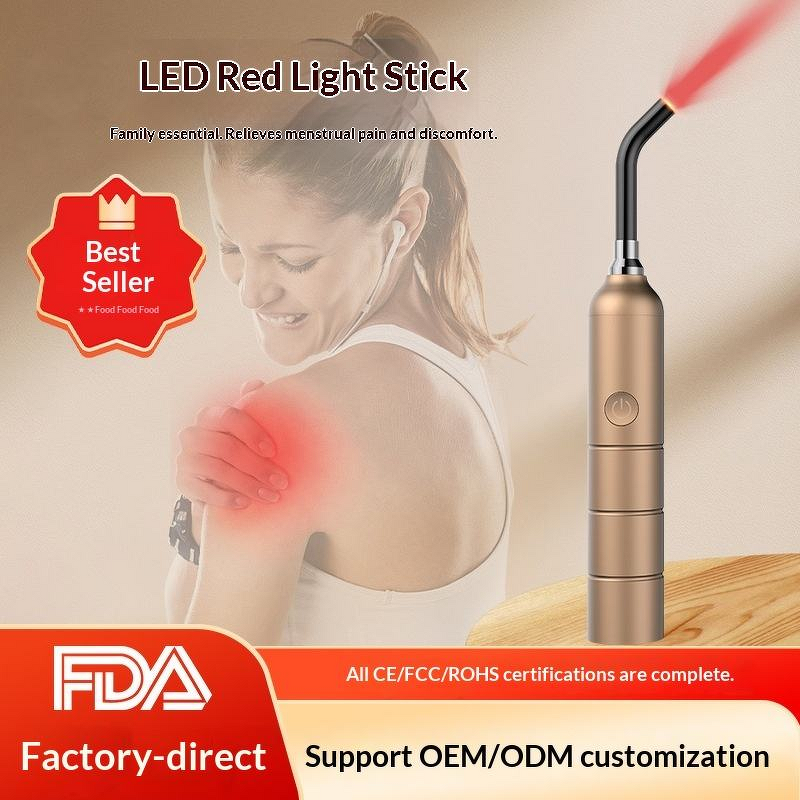 Red Light Beauty Wand - Rechargeable Replaceable Heads Nasal-Mouth Brightening