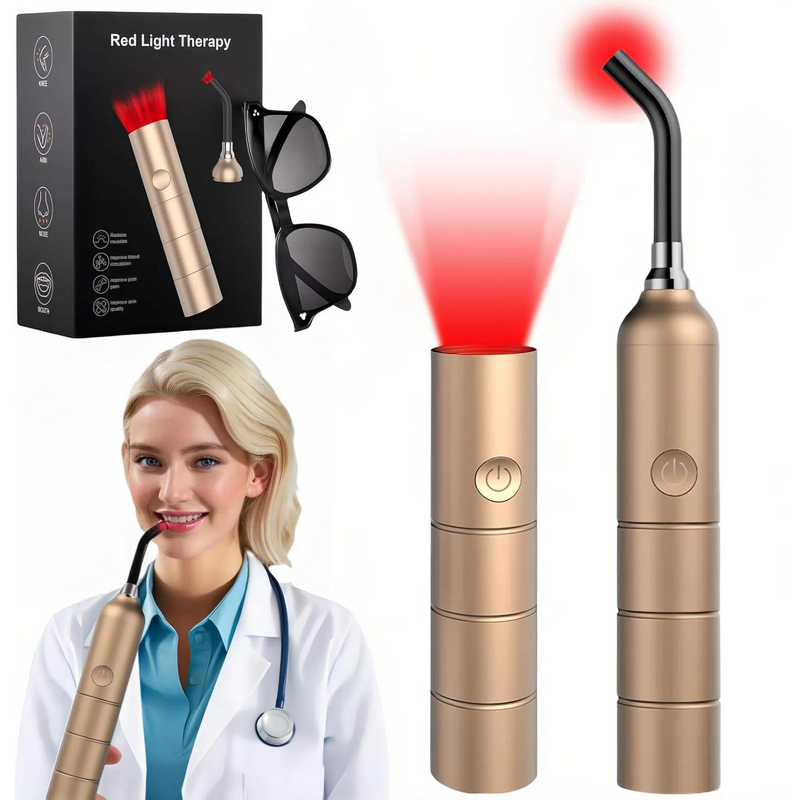 Red Light Beauty Wand - Rechargeable Replaceable Heads Nasal-Mouth Brightening