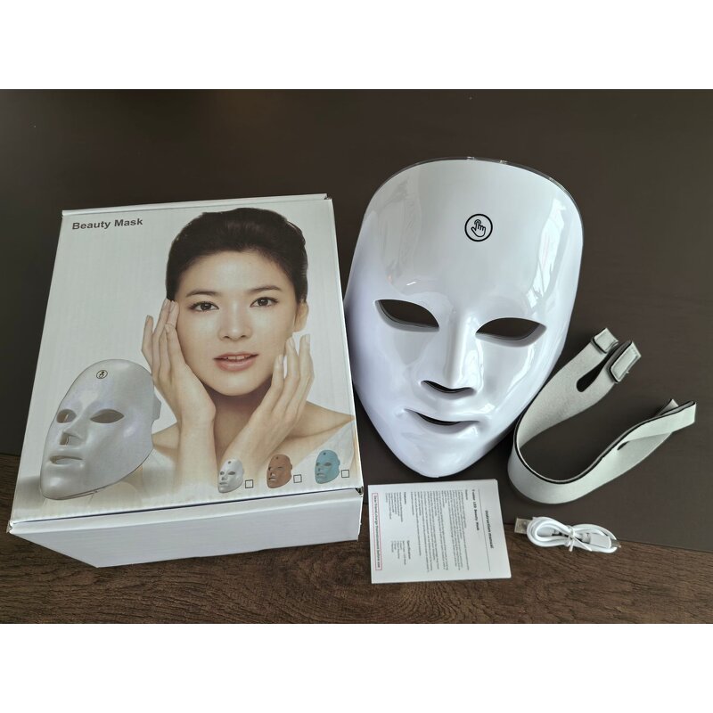 LED Light Therapy Mask - Blue Red Light Rechargeable Portable Travel Home Use