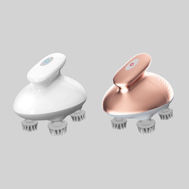 Silicone Scalp Massager - Portable Red Blue Light Head Body Care Customizable