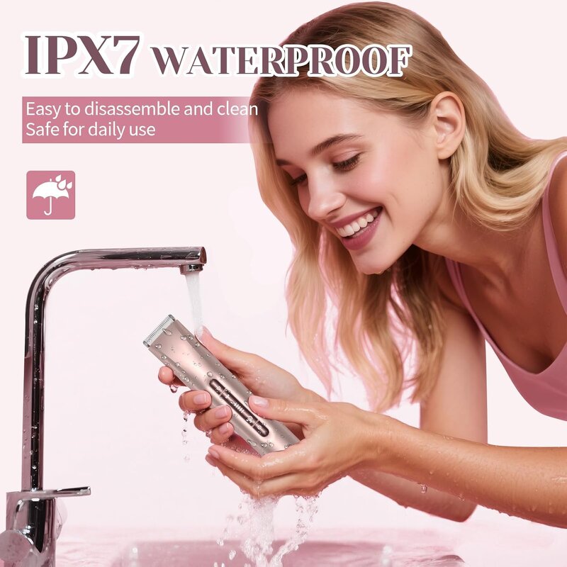 Women's Electric Shaver - IPX7 Dual-Head Bikini Trimmer Painless Pencil Razor