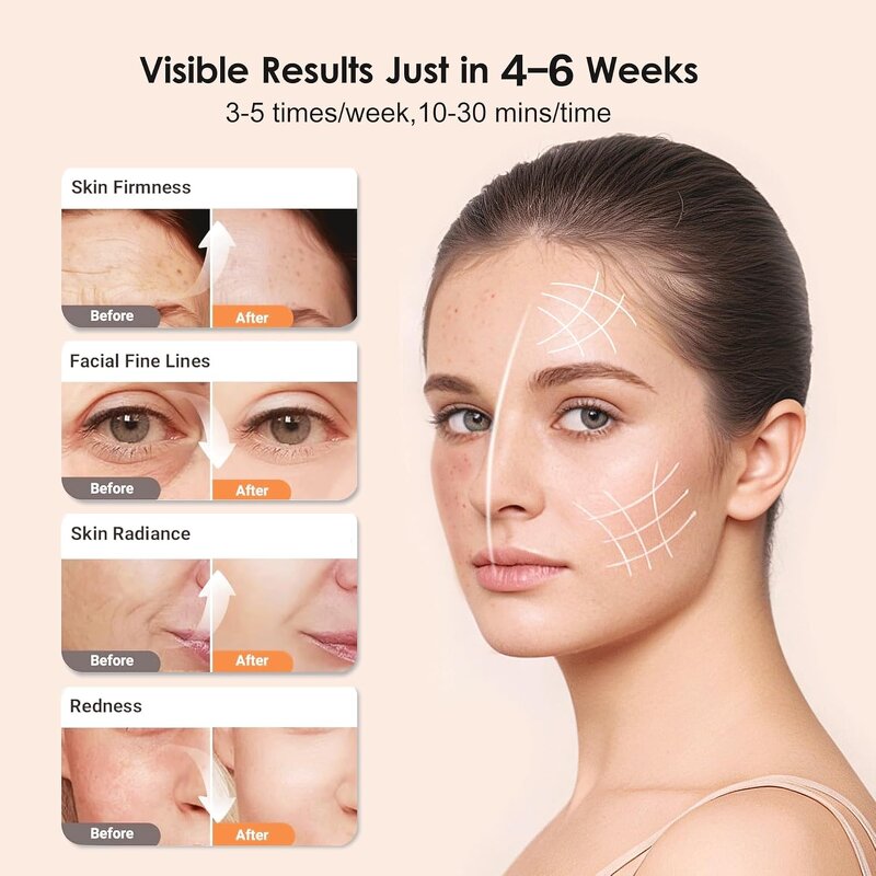 LED Light Therapy Mask - 7-Color Red Light Face Neck Infrared Skin Care Tool