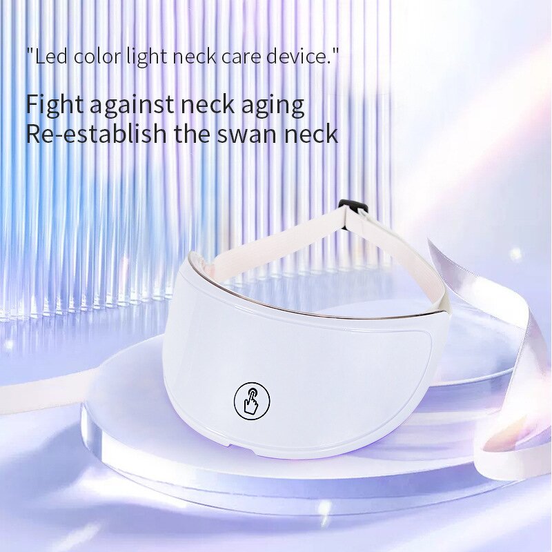 LED Photon Neck Device - 7-Color Skin Rejuvenation Anti Neck Wrinkle Wireless