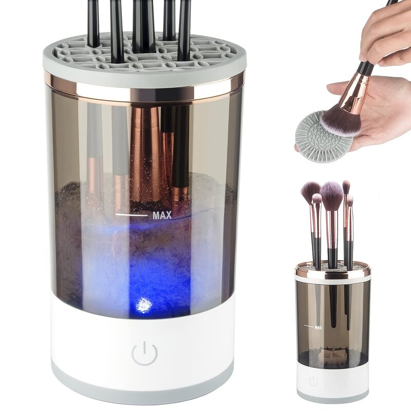 Electric Makeup Brush Cleaner - USB Rechargeable Automatic Quick Home Cleaning