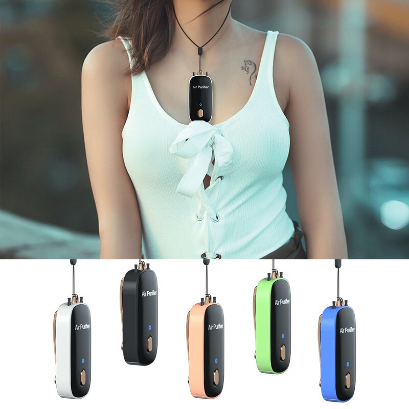 Hanging Neck Air Purifier - Portable 99.9% PM2.5 Wearable Air Pollutants Tool