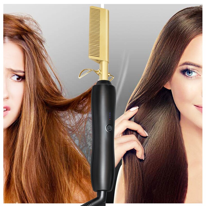 Hot Comb Straightener - Wholesale Portable Electric Hair Styling Brush Tool