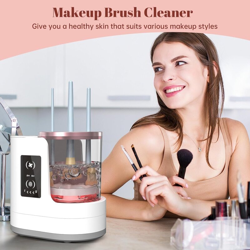 3 in 1 Brush Cleaner Machine - USB Portable Automatic Dryer Cosmetic Tool