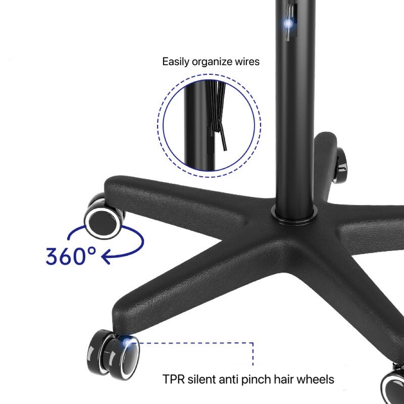 Hair Dryer Holder Manufacturer - Adjustable Height Durable Hairdressing Cart Trolley