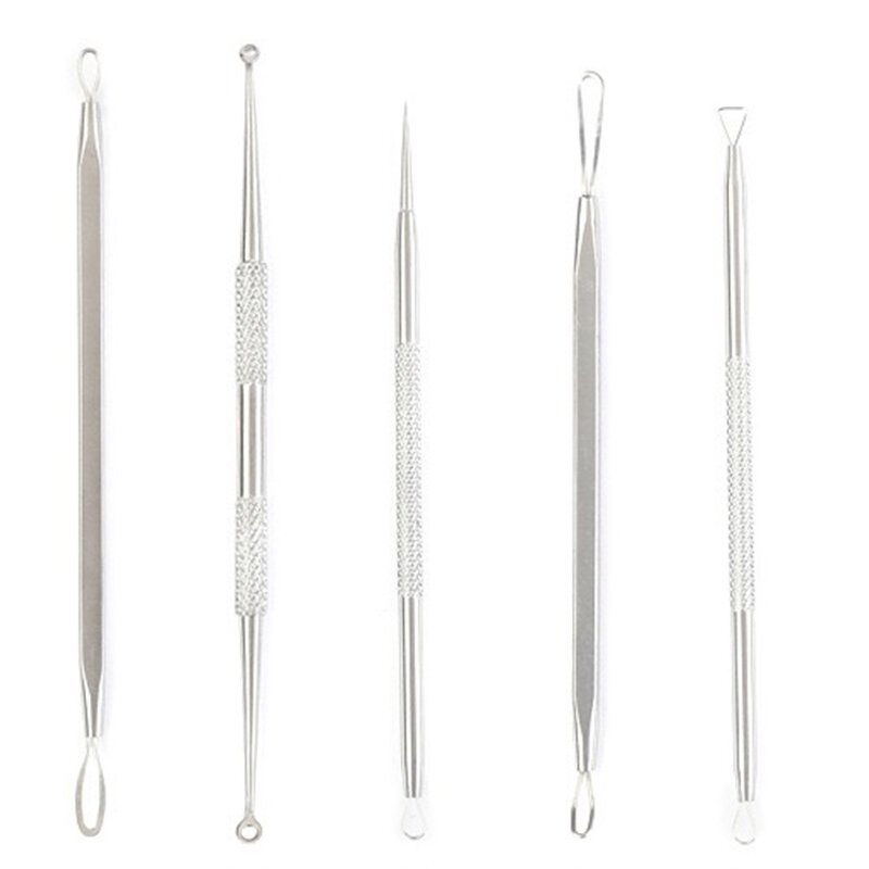 Pimple Popper Tool Kit Manufacturer - 5pcs/pack Pink Black Silver Stainless Steel