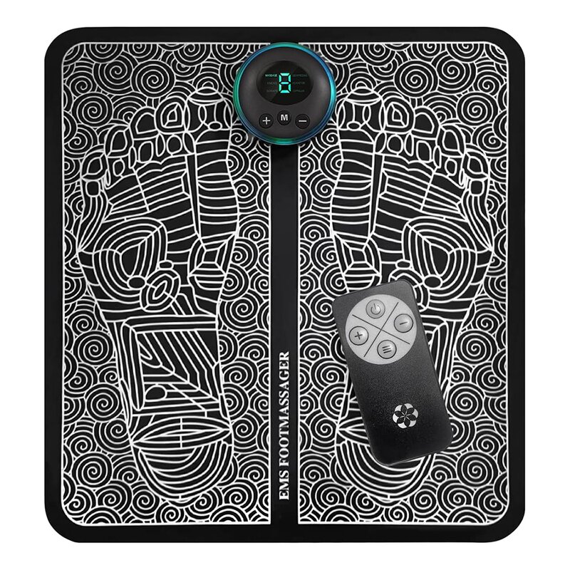 Foot Massager Pad Machine Manufacturer - Foldable EMS Stimulator 8 Modes for Pain Relief