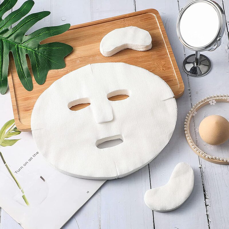 Facial Mask Paper Manufacturer - 100Pcs Pack Pre-cut Non Woven Beauty Eye Mask Sheet