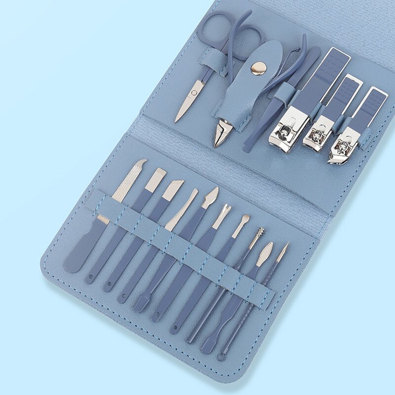 Nail Tools Set Manufacturer - 16Pcs/pack Professional Manicure Pedicure with Travel Bag