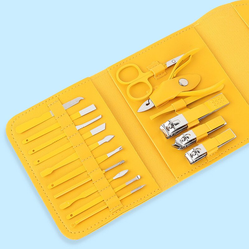 Nail Tools Set Manufacturer - 16Pcs/pack Professional Manicure Pedicure with Travel Bag