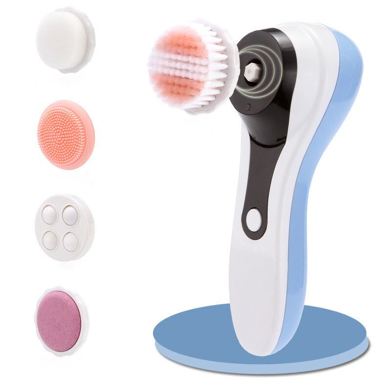 Face Scrubber Manufacturer - Electric USB Rechargeable Waterproof with 5 Brush Heads