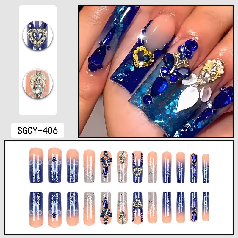 Press on Nails Manufacturer - Travel Durable Handmade Glitter Luxury Long with Glue
