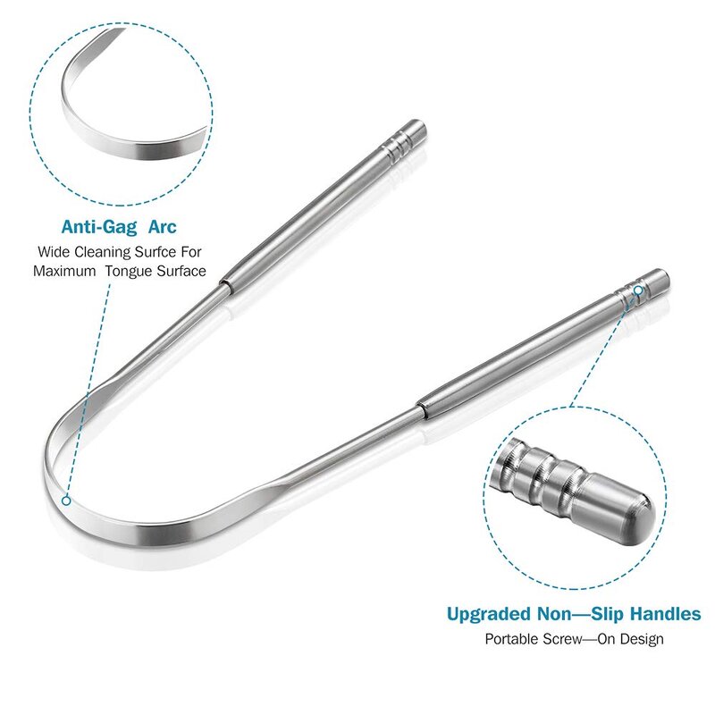 Tongue Scraper Manufacturer - U Shape Metal Stainless Steel with Travel Case
