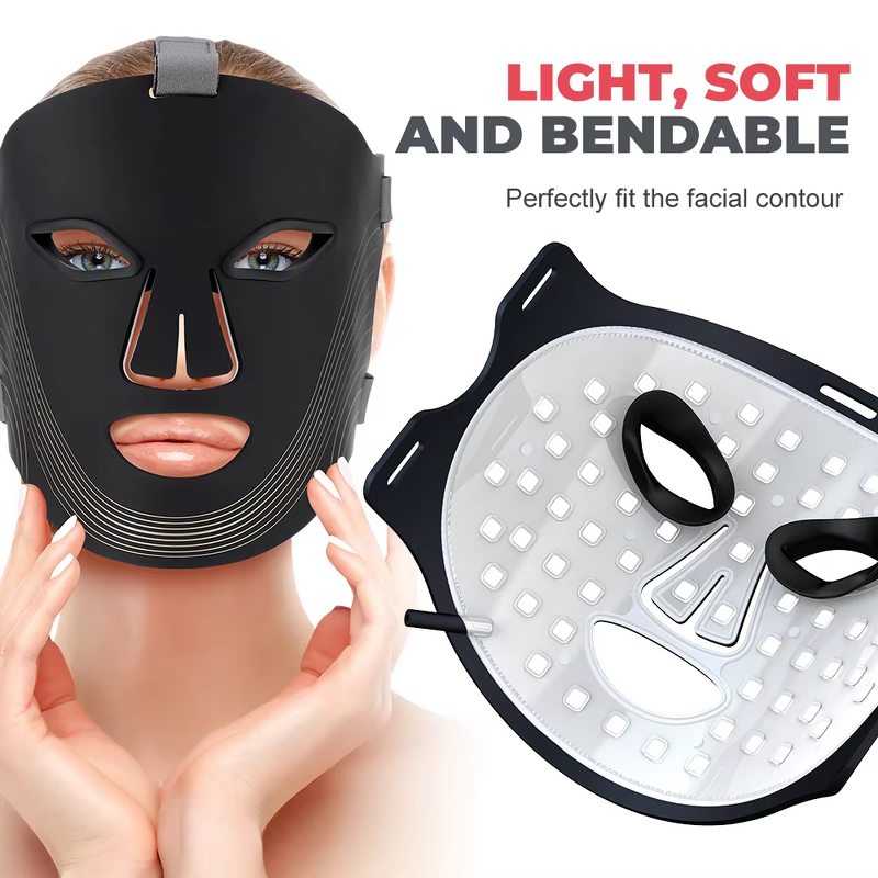 LED Face Mask Manufacturer - Home USB Rechargeable 180 LEDs 2000mAh with Remote