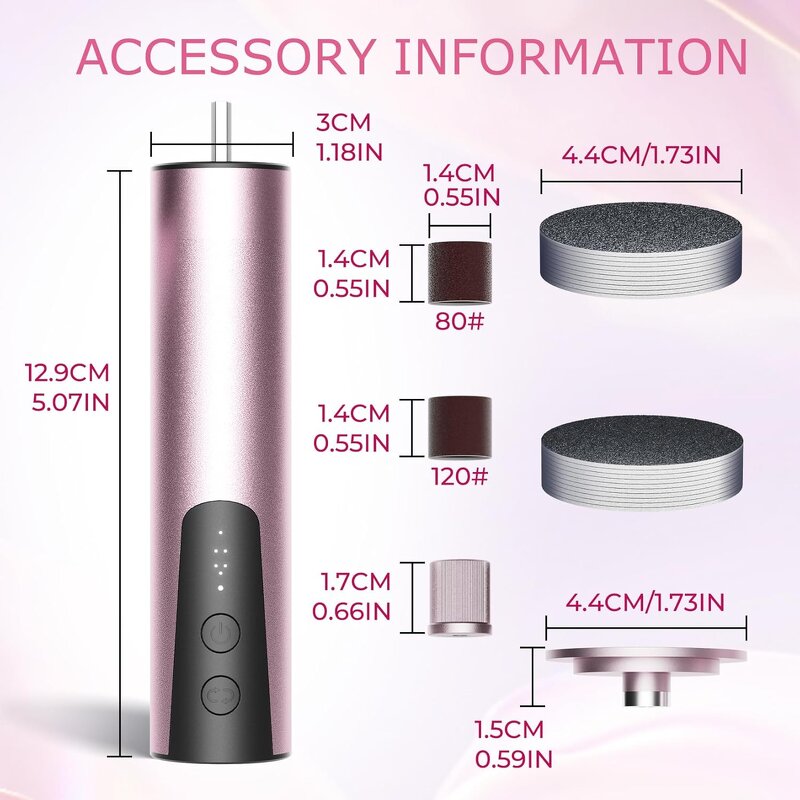 Foot File Grinder Manufacturer - Home Use Custom Logo Professional Rechargeable