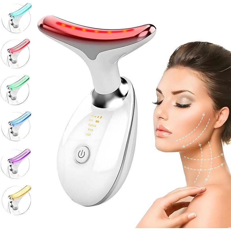 Neck Lift Beauty Machine Manufacturer - Vibration Anti-aging LED Photon Skin Tightening