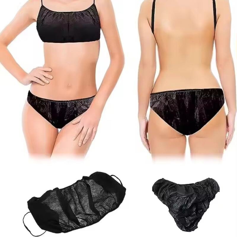 Disposable Underwear Manufacturer - Steam Sauna Beauty Salon Women Sexy Bras Thong