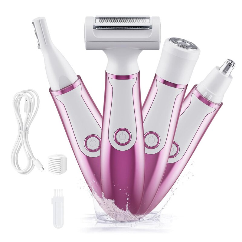Hair Removal Razor Manufacturer - Portable USB Rechargeable Stainless Steel 4 in 1