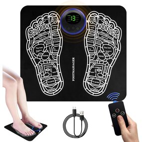 Foot Massager Pad Machine Manufacturer - Foldable EMS Stimulator 8 Modes for Pain Relief