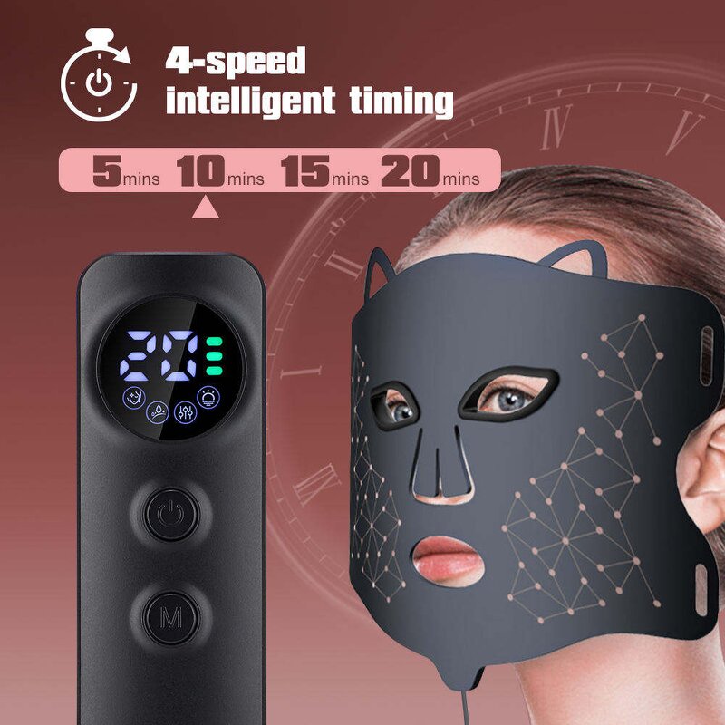 LED Face Mask Manufacturer - Electric USB Rechargeable Infrared Silicone with Remote