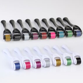 Derma Roller Manufacturer - 0.25mm Face Roller for Men Women in White Silver Gold Black