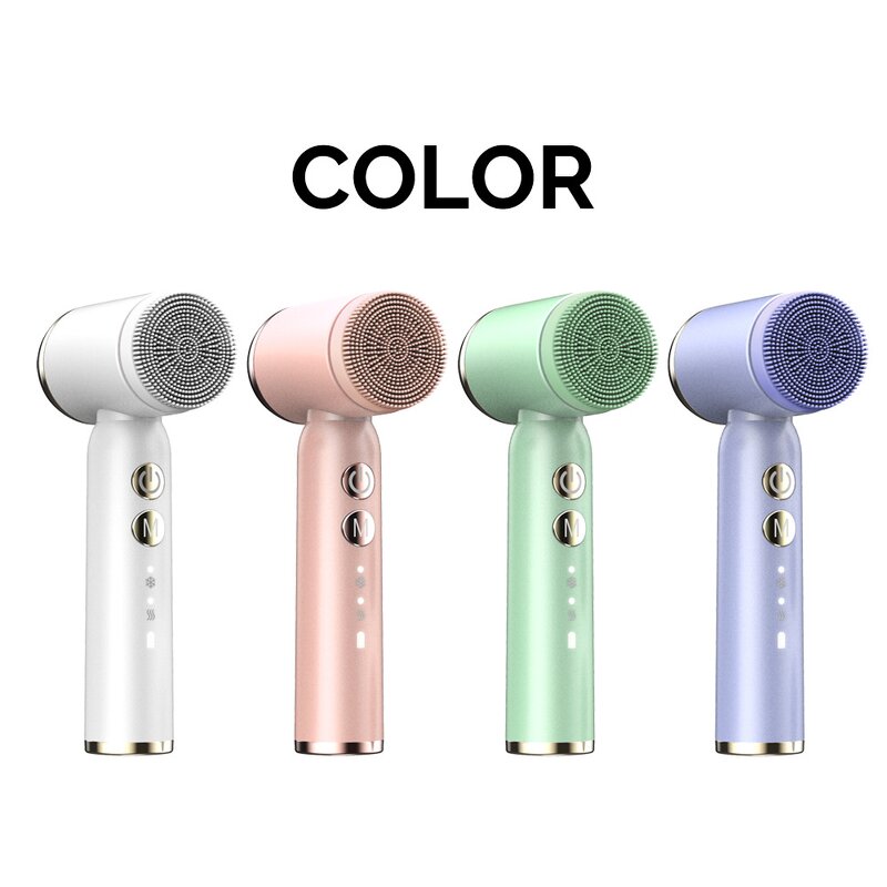 Facial Cleansing Brush Manufacturer - LED Display Waterproof 3 Adjustable Levels Hot/Cold