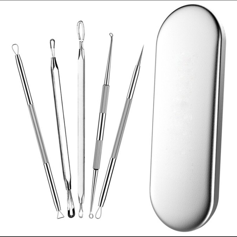 Facial Tools Kit Manufacturer - 5-Piece for Acne Blemish Blackhead Removal with Case