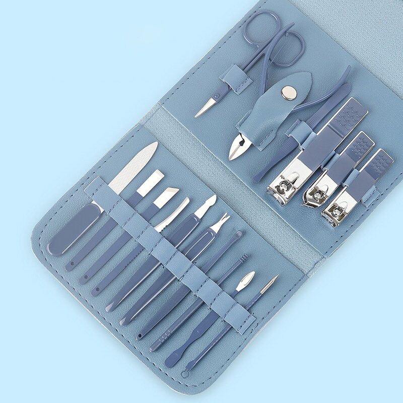 Nail Tools Set Manufacturer - 16Pcs/pack Professional Manicure Pedicure with Travel Bag