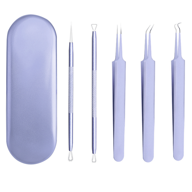 Pimple Extractor Tool Kit Manufacturer - 5pcs/pack Green Pink Purple Blue Silver
