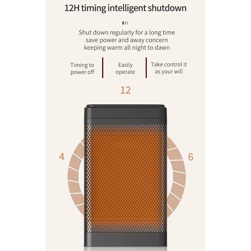 Space Heater Manufacturer - 1500W PTC Ceramic Fast Safety with 12 Hours Timer