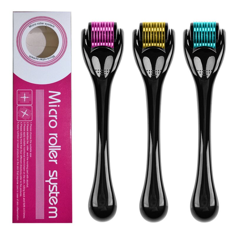 Derma Roller Manufacturer - 0.25mm Face Roller for Men Women in White Silver Gold Black