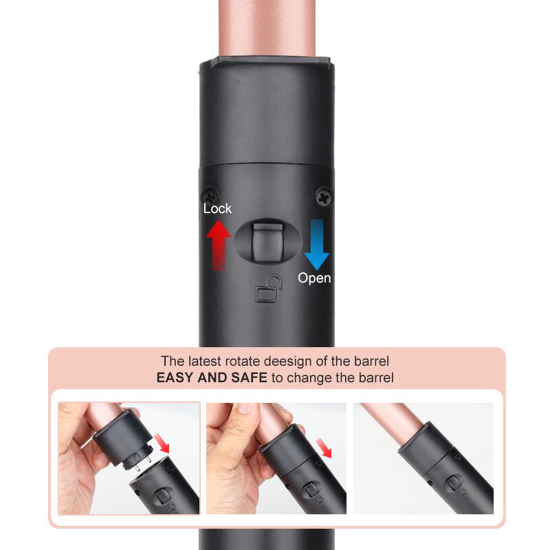 Curling Iron Set Manufacturer - Portable Ceramic Electric Dual Voltage 5 in 1 RV Ready