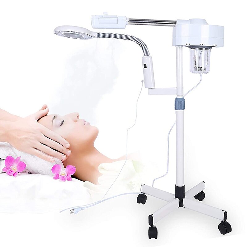 Facial Steamer Manufacturer - Professional 2-in-1 with 5X LED Lamp for Home Salon Car