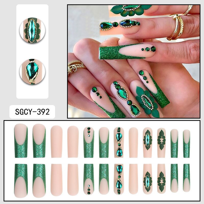 Press on Nails Manufacturer - Eco-Friendly ABS with Stiletto Butterfly Designs Long Tips