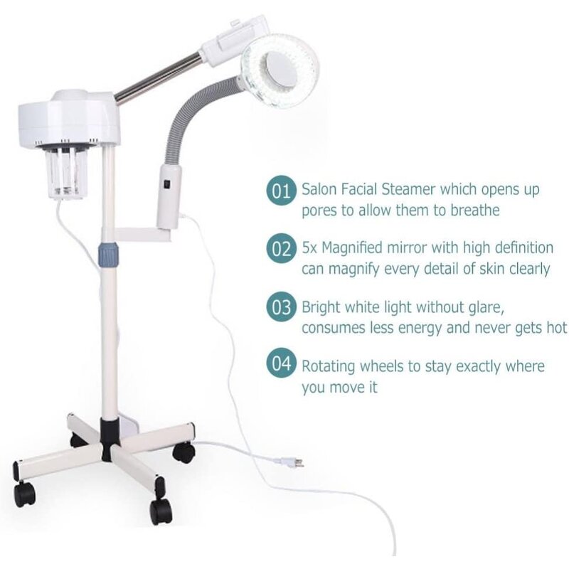 Facial Steamer Manufacturer - Electric 3-in-1 Hot/Cold with 5X Magnifying Lamp for Car