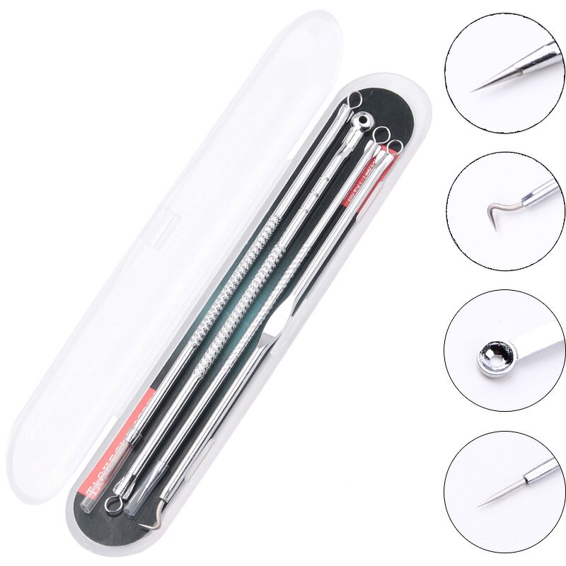 Pimple Extractor Tools Kit Manufacturer - 4pcs/pack for Facial Nose Acne Blemish