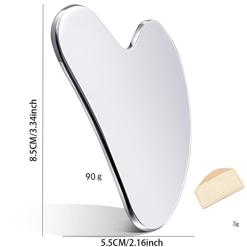 Gua Sha Board Manufacturer - Heart Shape Stainless Steel 420 Facial Tool for Home