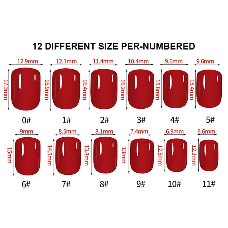 Press on Nails Manufacturer - 24pcs Short Square Adhesive Classic French Artificial